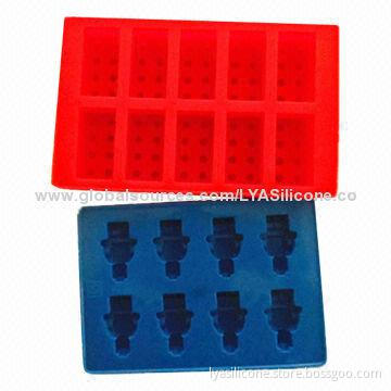 FDA and LFGB Grade Silicone Fruit Shape Ice Cube Tray, Apple/Strawberry/Banana Shape, Hot Selling